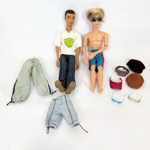 Mattel My Scene Dolls Sutton & Hudson W/Clothes Sunglasses Hats Vintage